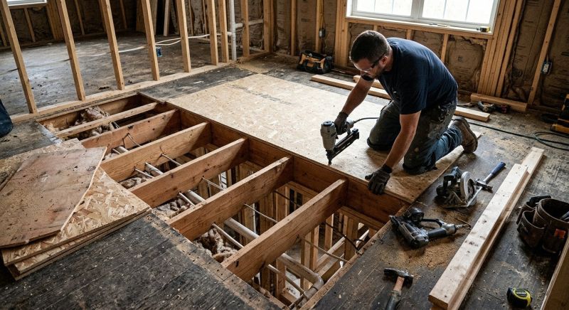Plywood Subfloor Repair in Conroe, TX